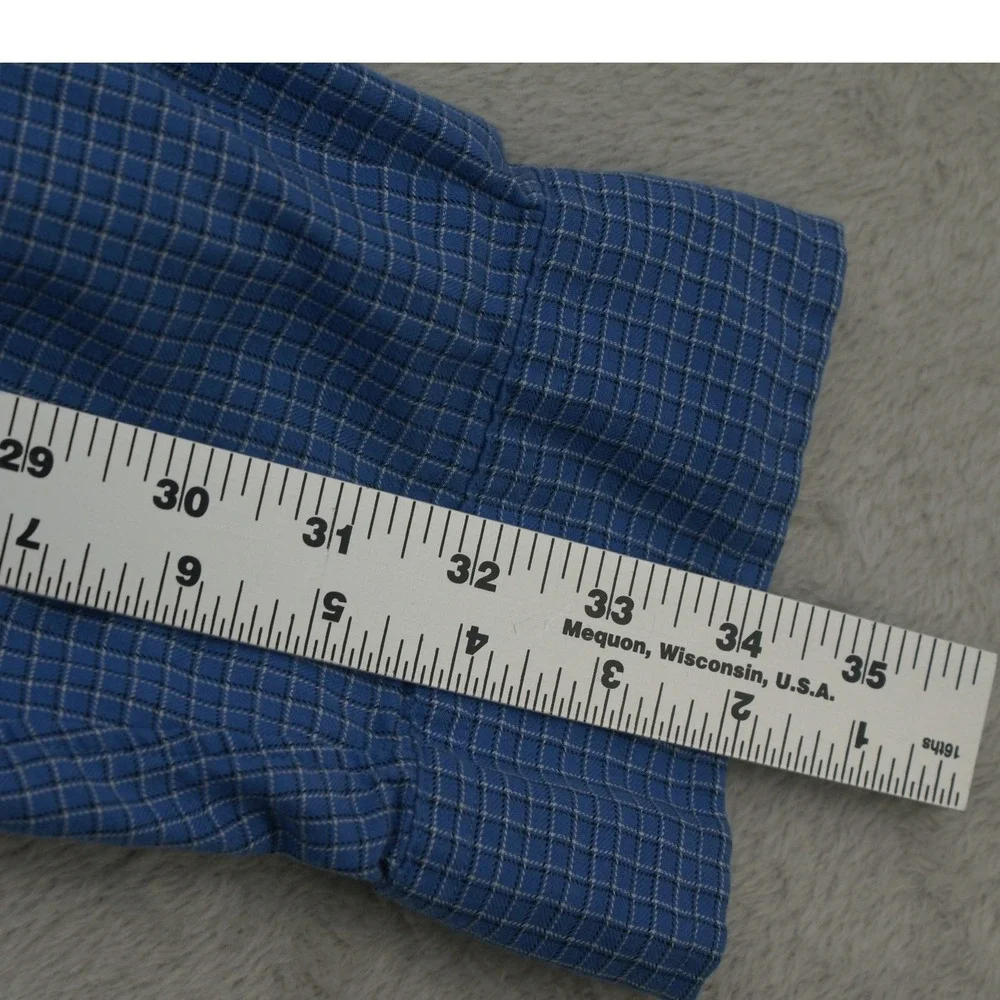 Polo Ralph Lauren Blake Mens Large Blue Check Cotton Button Down Shirt L Pony